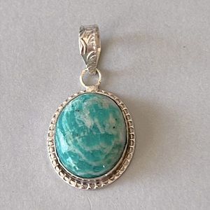 925 Sterling Silver Natural Stone Pendant
